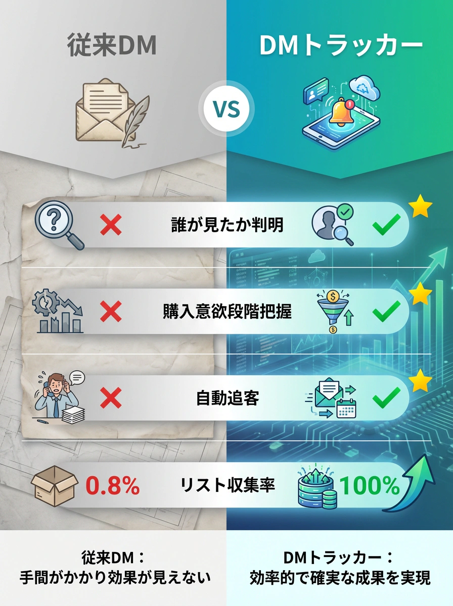 従来DM VS DMトラッカー